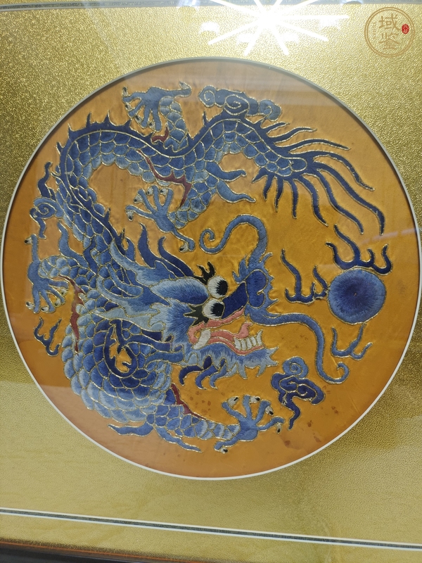 古玩雜項(xiàng)龍紋繡片真品鑒賞圖