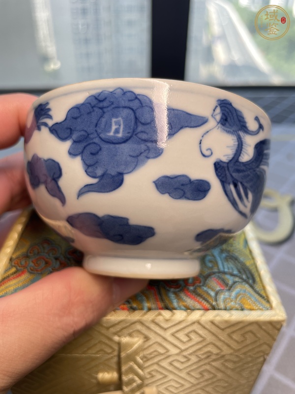 古玩陶瓷龍鳳紋青花碗真品鑒賞圖