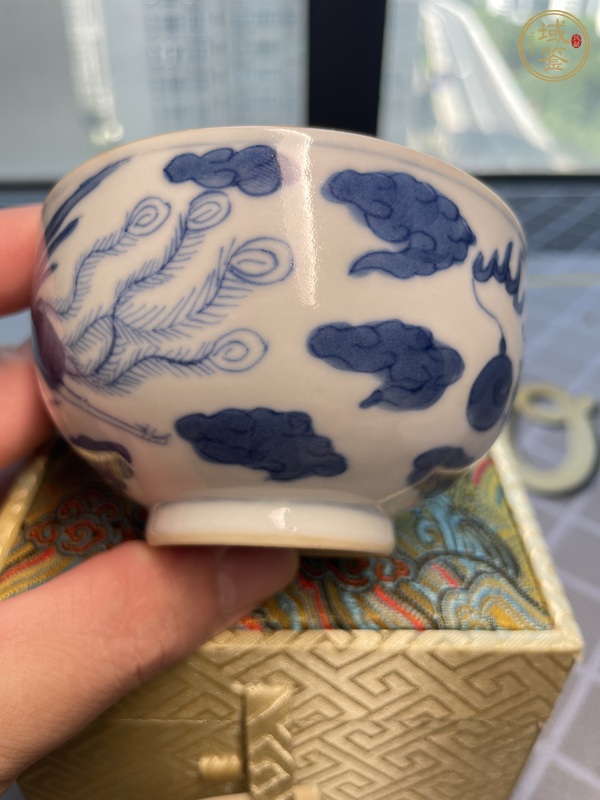 古玩陶瓷龍鳳紋青花碗真品鑒賞圖