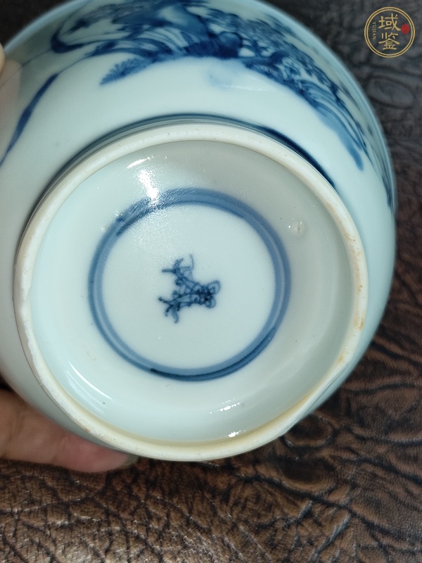 古玩陶瓷花鳥紋青花碗真品鑒賞圖