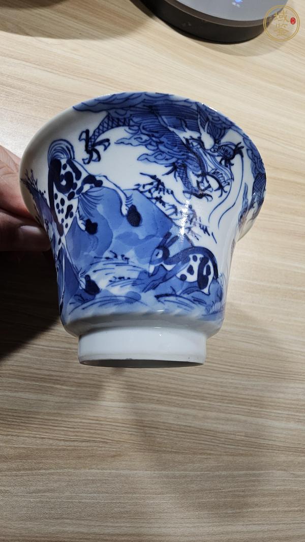 古玩陶瓷十二生肖青花杯真品鑒賞圖