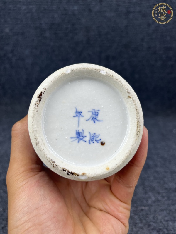 古玩陶瓷青花雙龍穿花雞腿蓋瓶真品鑒賞圖