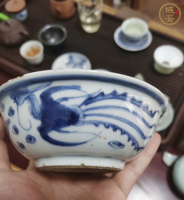 古玩陶瓷青花鳳紋小碗真品鑒賞圖