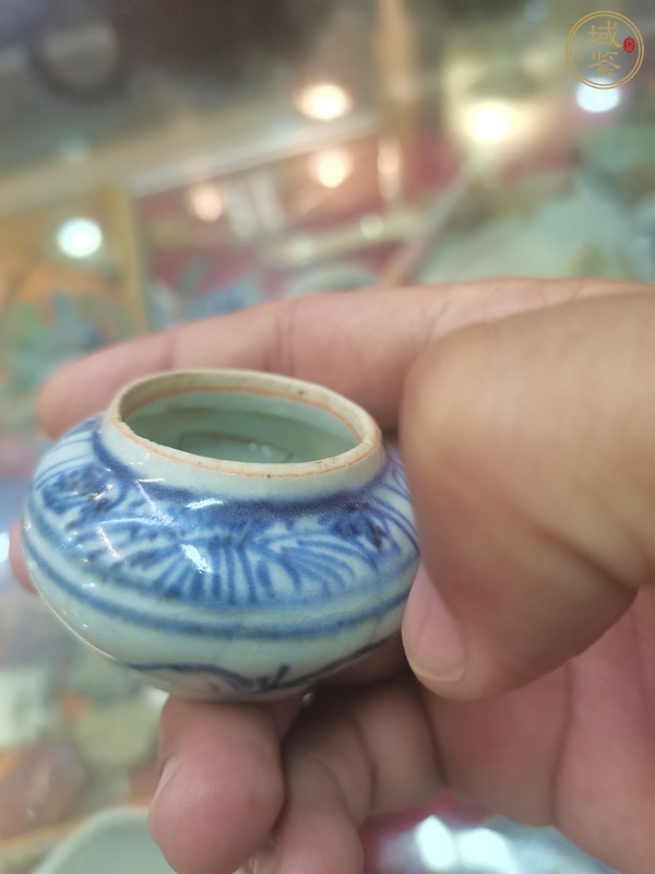 古玩陶瓷晚明青花小蓋罐真品鑒賞圖