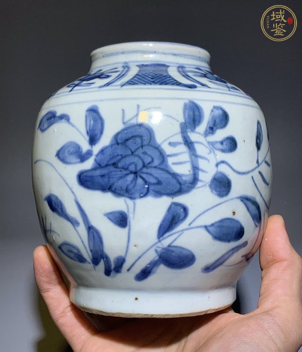 古玩陶瓷青花花鳥紋罐真品鑒賞圖