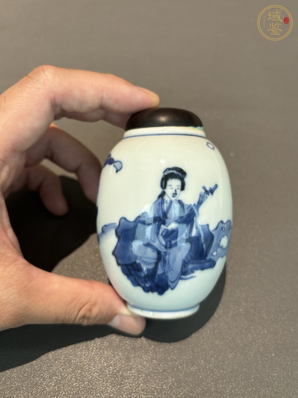 古玩陶瓷青花四美圖蓮子罐，注意品相真品鑒賞圖