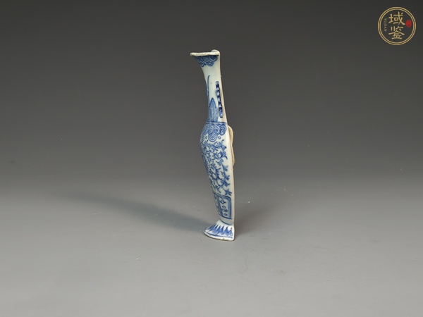 古玩陶瓷927青花壁瓶真品鑒賞圖