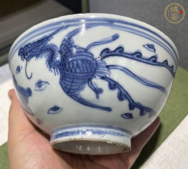 古玩陶瓷青花龍鳳紋碗真品鑒賞圖