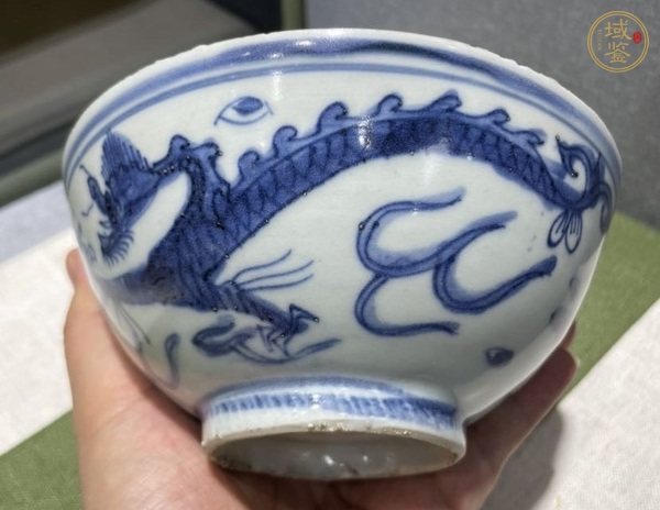 古玩陶瓷青花龍鳳紋碗真品鑒賞圖