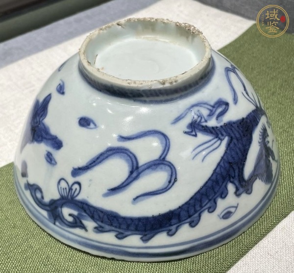 古玩陶瓷青花龍鳳紋碗真品鑒賞圖