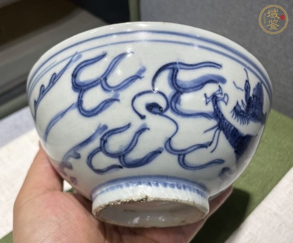 古玩陶瓷青花龍鳳紋碗真品鑒賞圖