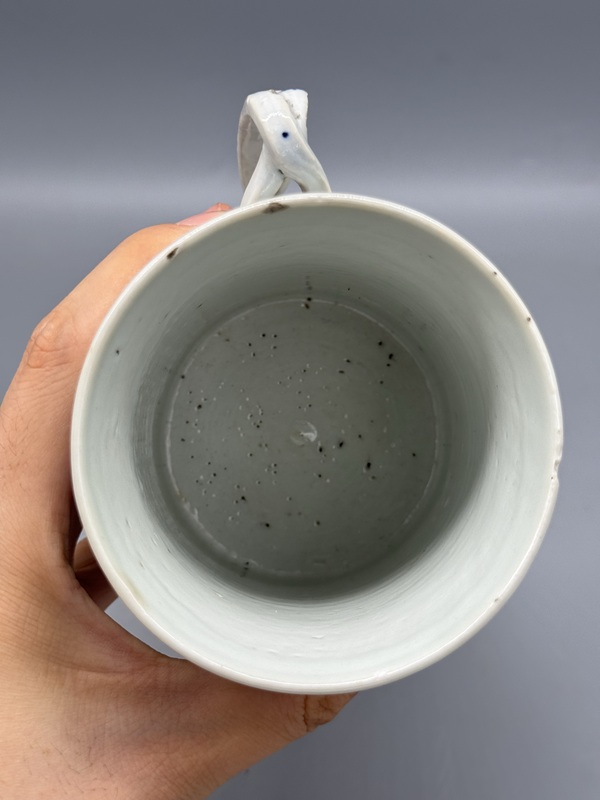 古玩陶瓷樓臺亭閣山水紋青花執(zhí)杯拍賣，當(dāng)前價格1287元