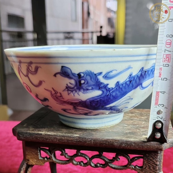 古玩陶瓷青花龍鳳紋碗真品鑒賞圖