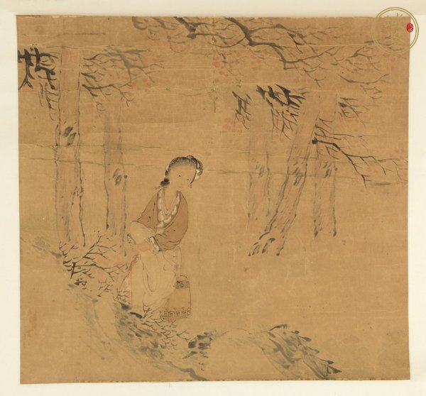 古玩字畫仕女真品鑒賞圖