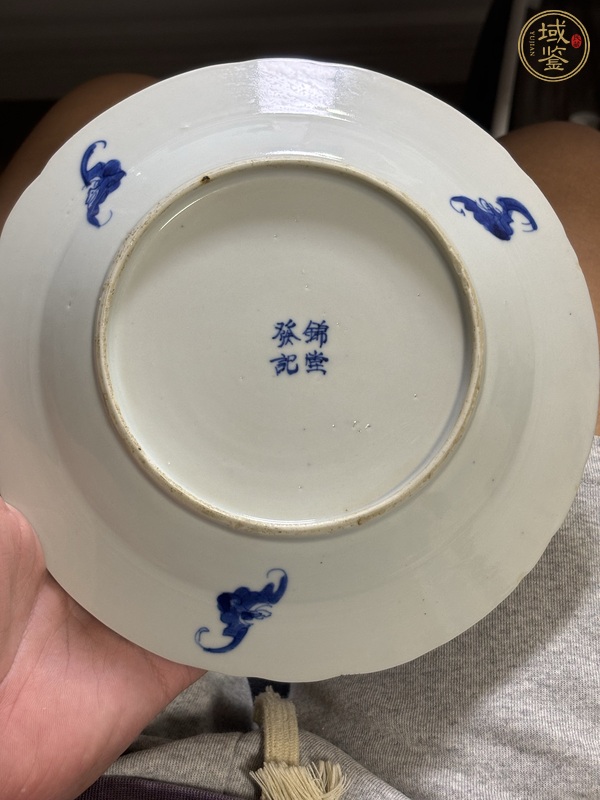 古玩陶瓷鳳紋青花盤真品鑒賞圖