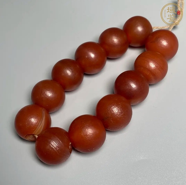 古玩玉器瑪瑙珠串真品鑒賞圖
