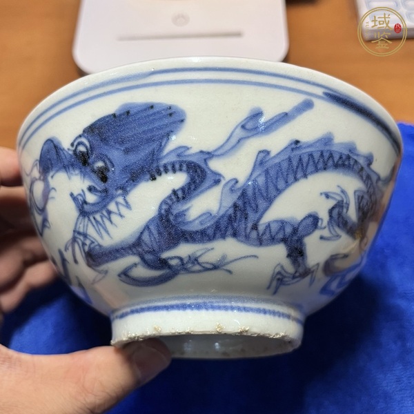 古玩陶瓷青花龍鳳紋碗真品鑒賞圖