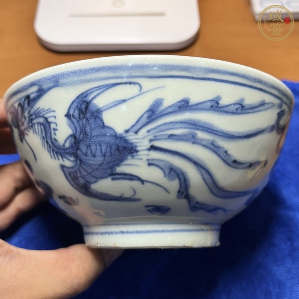 古玩陶瓷青花龍鳳紋碗真品鑒賞圖