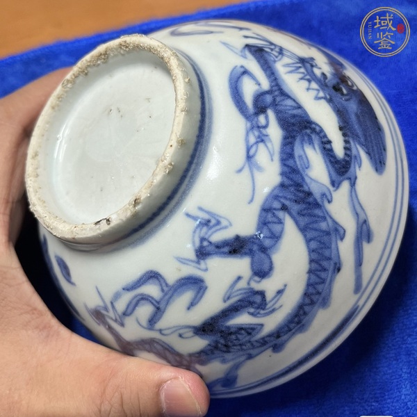 古玩陶瓷青花龍鳳紋碗真品鑒賞圖