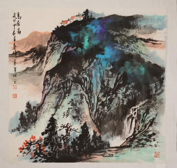 古玩轉(zhuǎn)賣秦峰作品山水畫高居圖拍賣，當(dāng)前價(jià)格450元