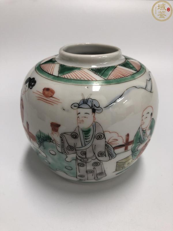古玩陶瓷清晚民國五彩人物故事罐拍賣,當(dāng)前價(jià)格1200元