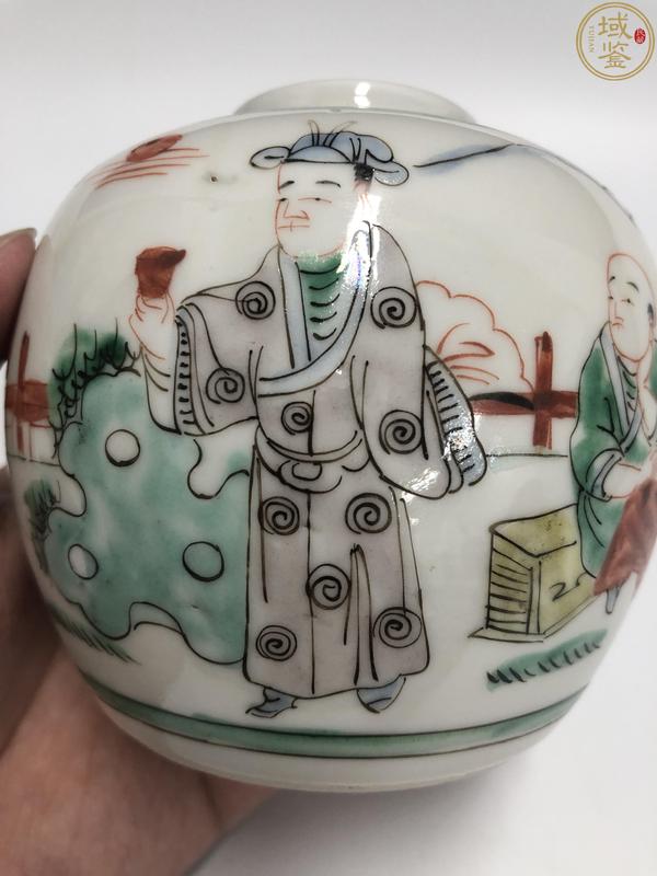 古玩陶瓷清晚民國五彩人物故事罐拍賣,當(dāng)前價(jià)格1200元