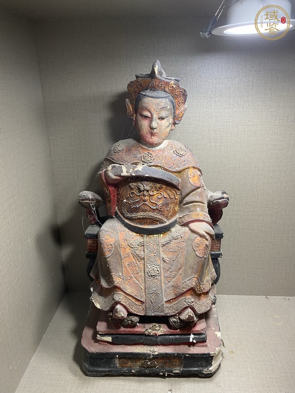 古玩雜項(xiàng)漆金木造像真品鑒賞圖