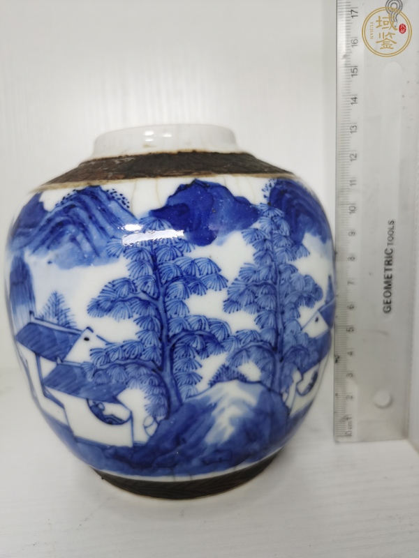 古玩陶瓷哥釉地鐵銹釉青花罐真品鑒賞圖