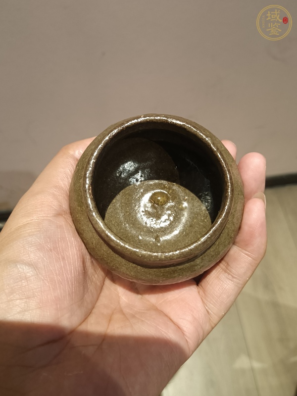 古玩陶瓷磁州窯茶葉末釉茶入真品鑒賞圖