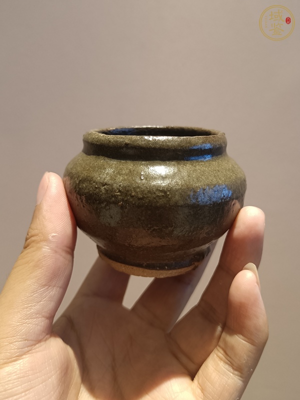 古玩陶瓷磁州窯茶葉末釉茶入真品鑒賞圖