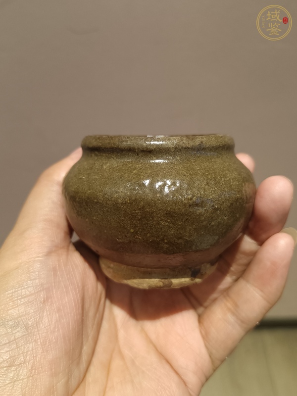 古玩陶瓷磁州窯茶葉末釉茶入真品鑒賞圖