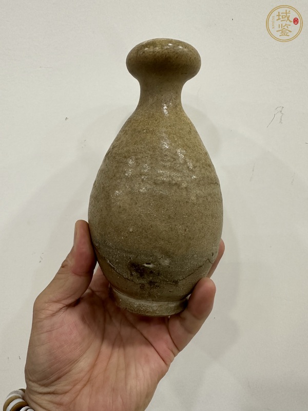 古玩陶瓷青瓷蒜頭瓶真品鑒賞圖