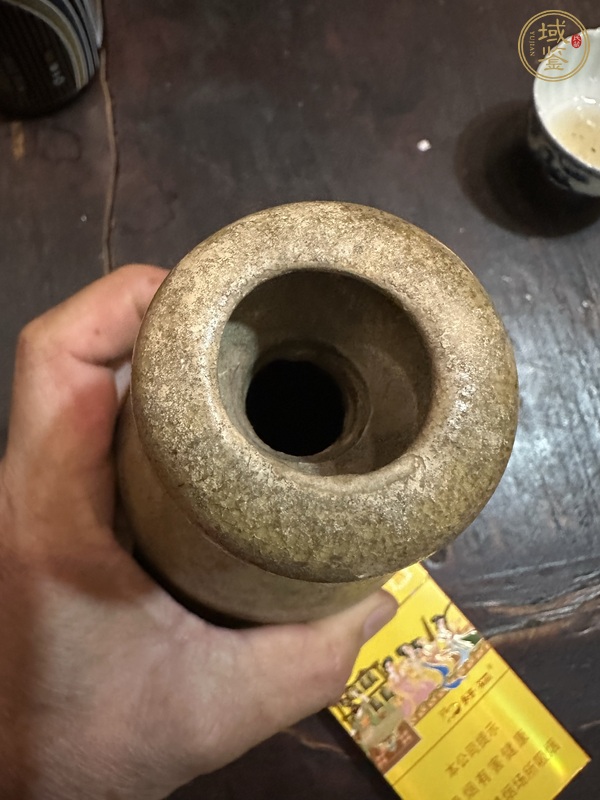 古玩陶瓷青瓷蒜頭瓶真品鑒賞圖