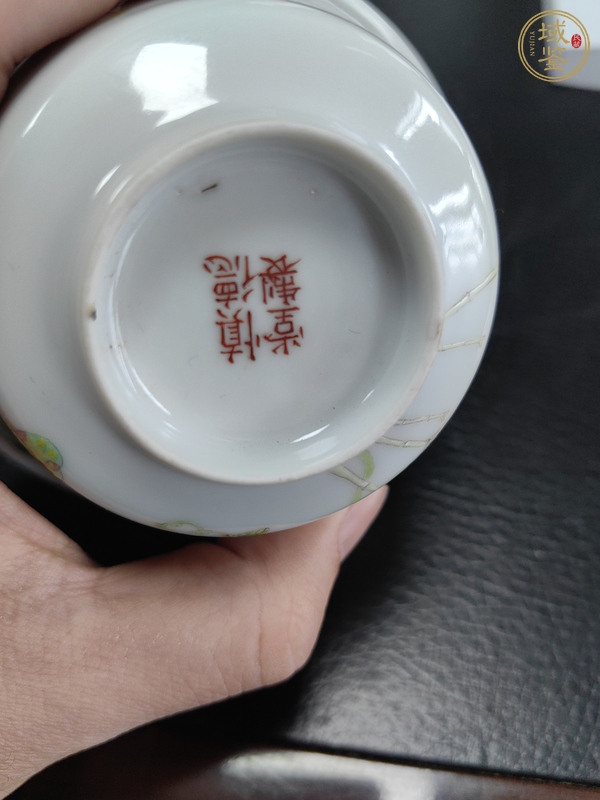 古玩陶瓷粉彩蓋碗真品鑒賞圖