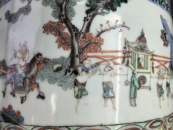 古玩陶瓷五彩+斗彩+玲瓏《鐘馗嫁妹》棒槌瓶(一對)拍賣,當(dāng)前價(jià)格108888元
