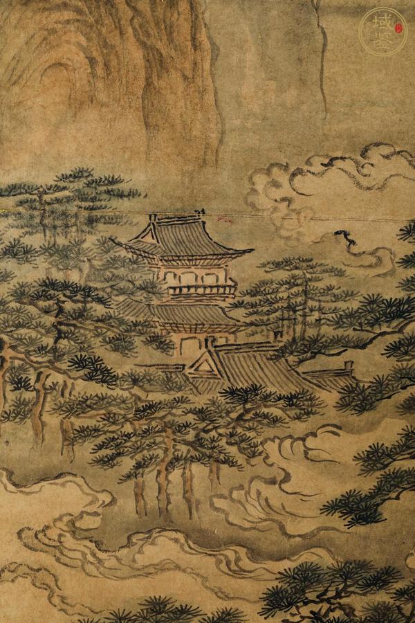 古玩字畫關(guān)槐款山水真品鑒賞圖