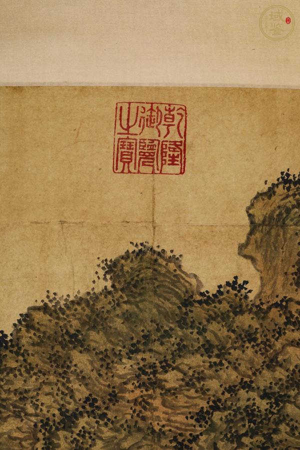 古玩字畫關(guān)槐款山水真品鑒賞圖