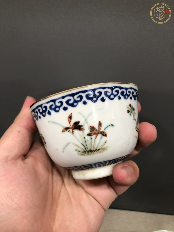 古玩陶瓷清同治?粉彩蘭桂齊芳杯真品鑒賞圖