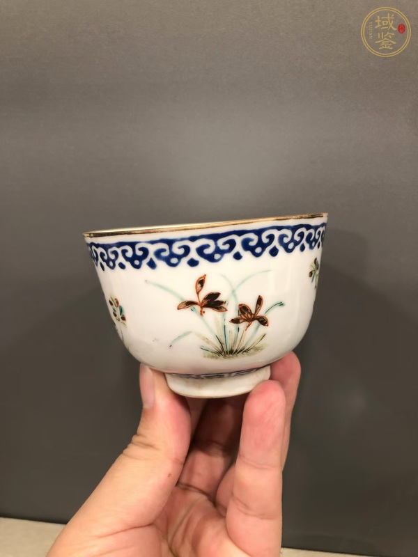 古玩陶瓷清同治?粉彩蘭桂齊芳杯真品鑒賞圖