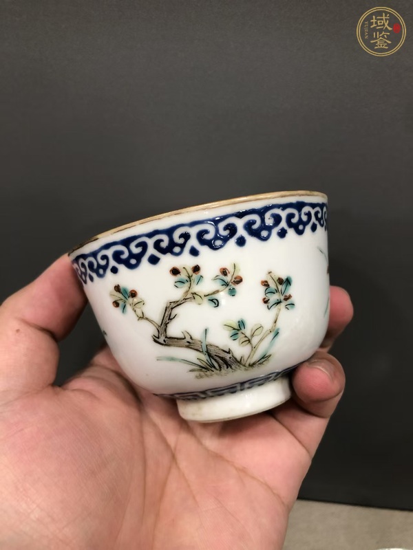 古玩陶瓷清同治?粉彩蘭桂齊芳杯真品鑒賞圖