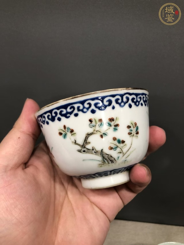 古玩陶瓷清同治?粉彩蘭桂齊芳杯真品鑒賞圖