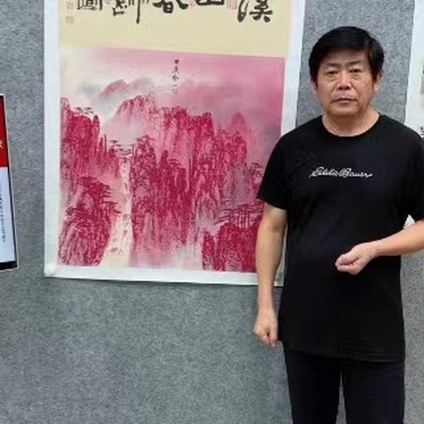 古玩字畫陸勤山作品山水畫溪山春歸圖拍賣，當(dāng)前價格880元