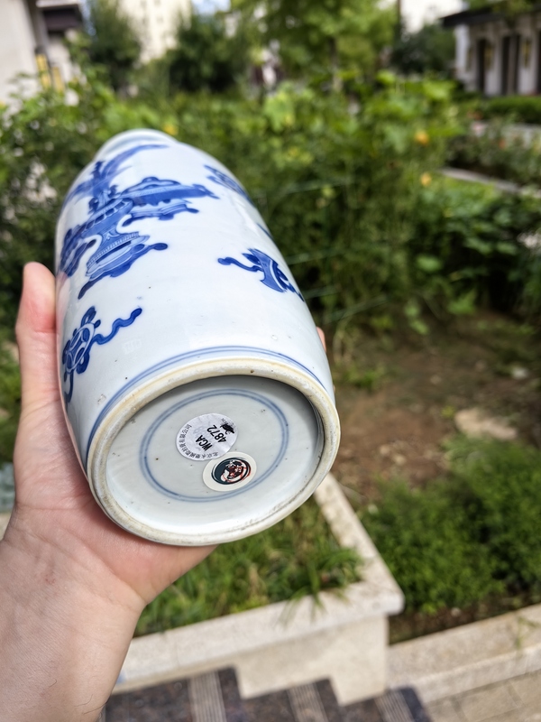 古玩陶瓷清康熙青花博古紋棒槌瓶拍賣,當(dāng)前價(jià)格29800元