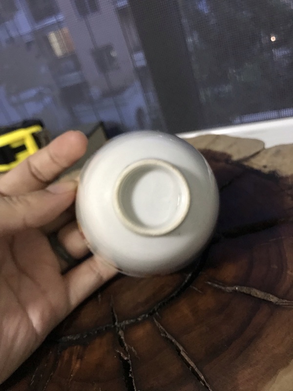 古玩陶瓷礬紅彩幾何紋仰鐘杯拍賣(mài),當(dāng)前價(jià)格120元