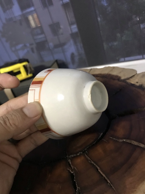 古玩陶瓷礬紅彩幾何紋仰鐘杯拍賣(mài),當(dāng)前價(jià)格120元