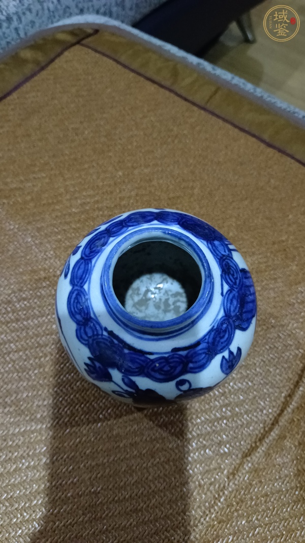 古玩陶瓷花鳥紋青花罐真品鑒賞圖