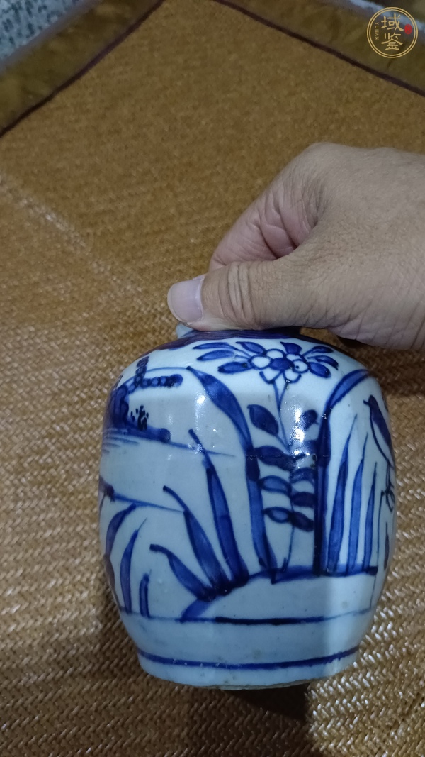 古玩陶瓷花鳥紋青花罐真品鑒賞圖