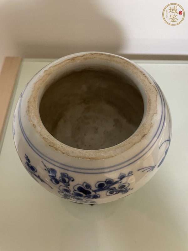 古玩陶瓷花鳥紋青花蒜臼子真品鑒賞圖