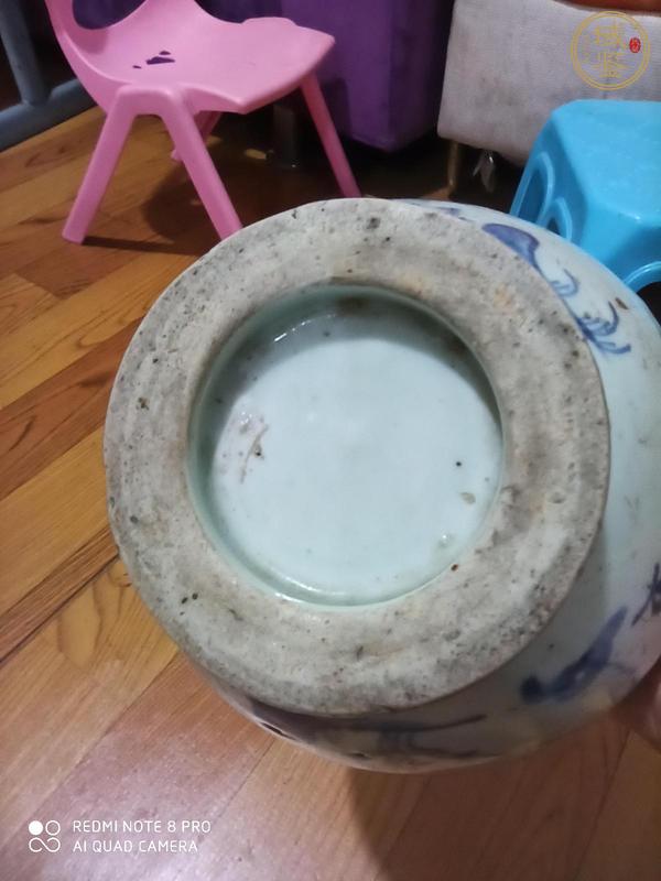 古玩陶瓷山水詩(shī)文青花香爐真品鑒賞圖