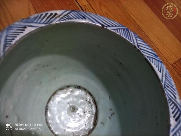 古玩陶瓷山水詩(shī)文青花香爐真品鑒賞圖